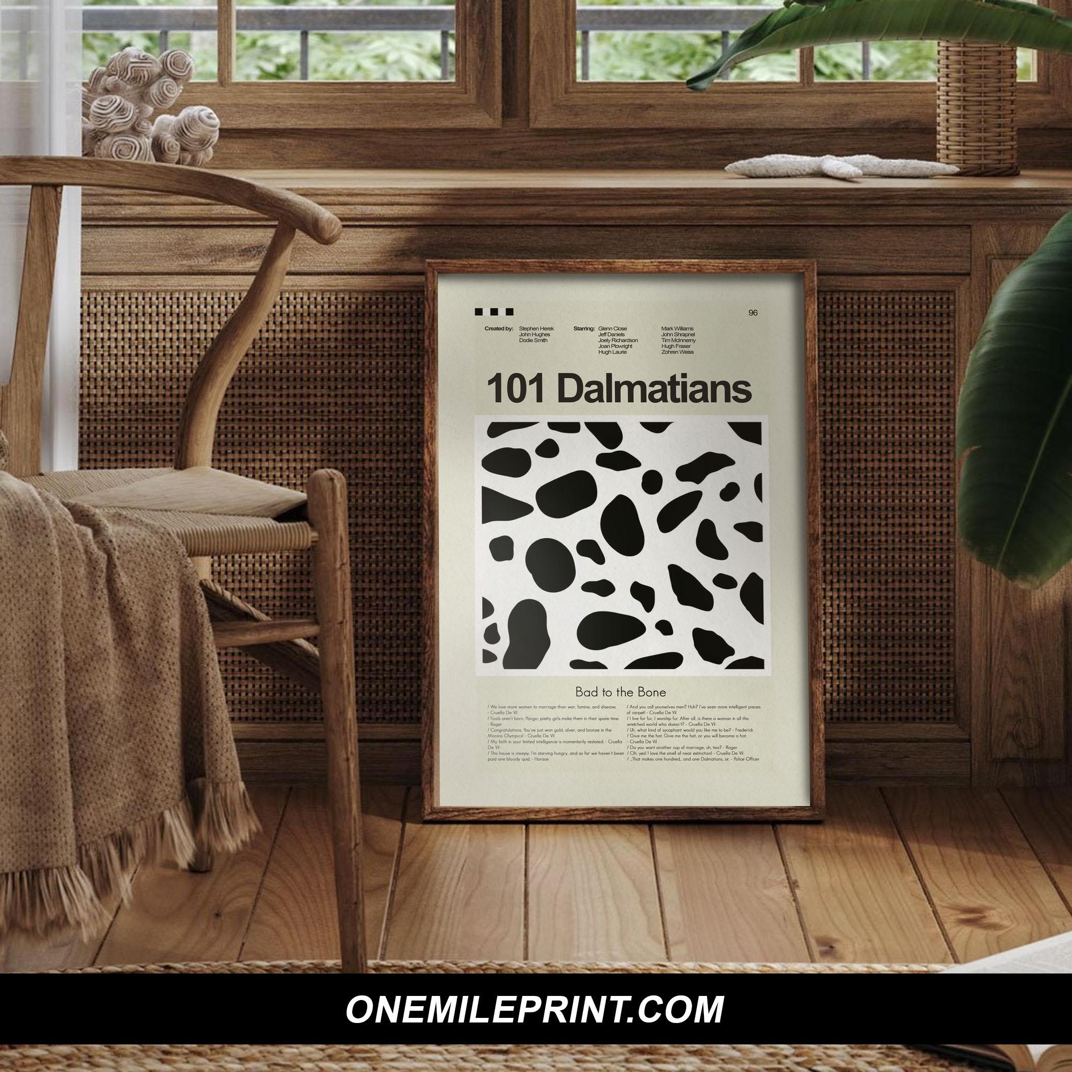 Mid Century Modern 101 Dalmatians Movie Poster