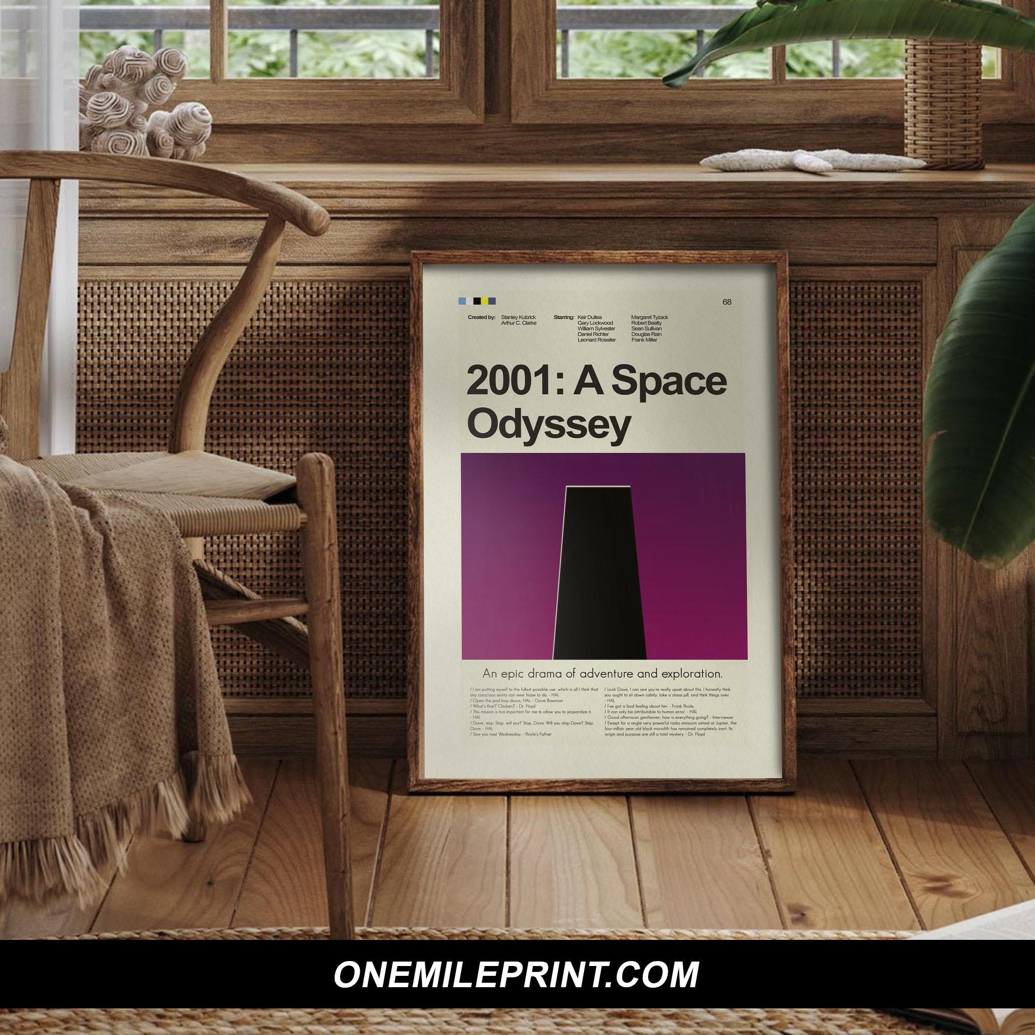 Mid Century Modern 2001: A Space Odyssey Movie Poster