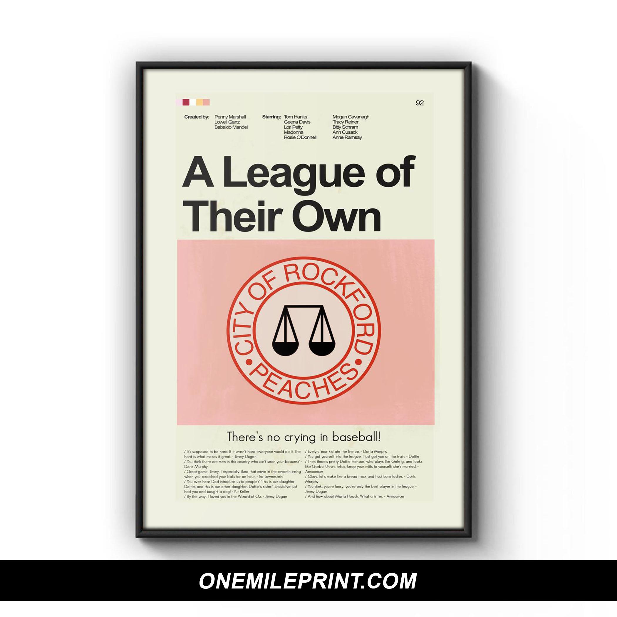 Mid Century Modern A League of Their Own Movie Poster