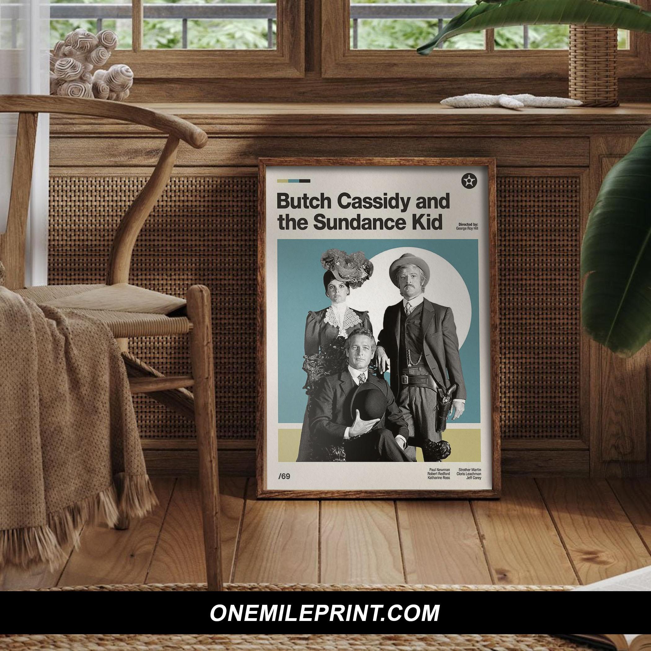 Retro Modern Butch Cassidy and the Sundance Kid Movie Poster