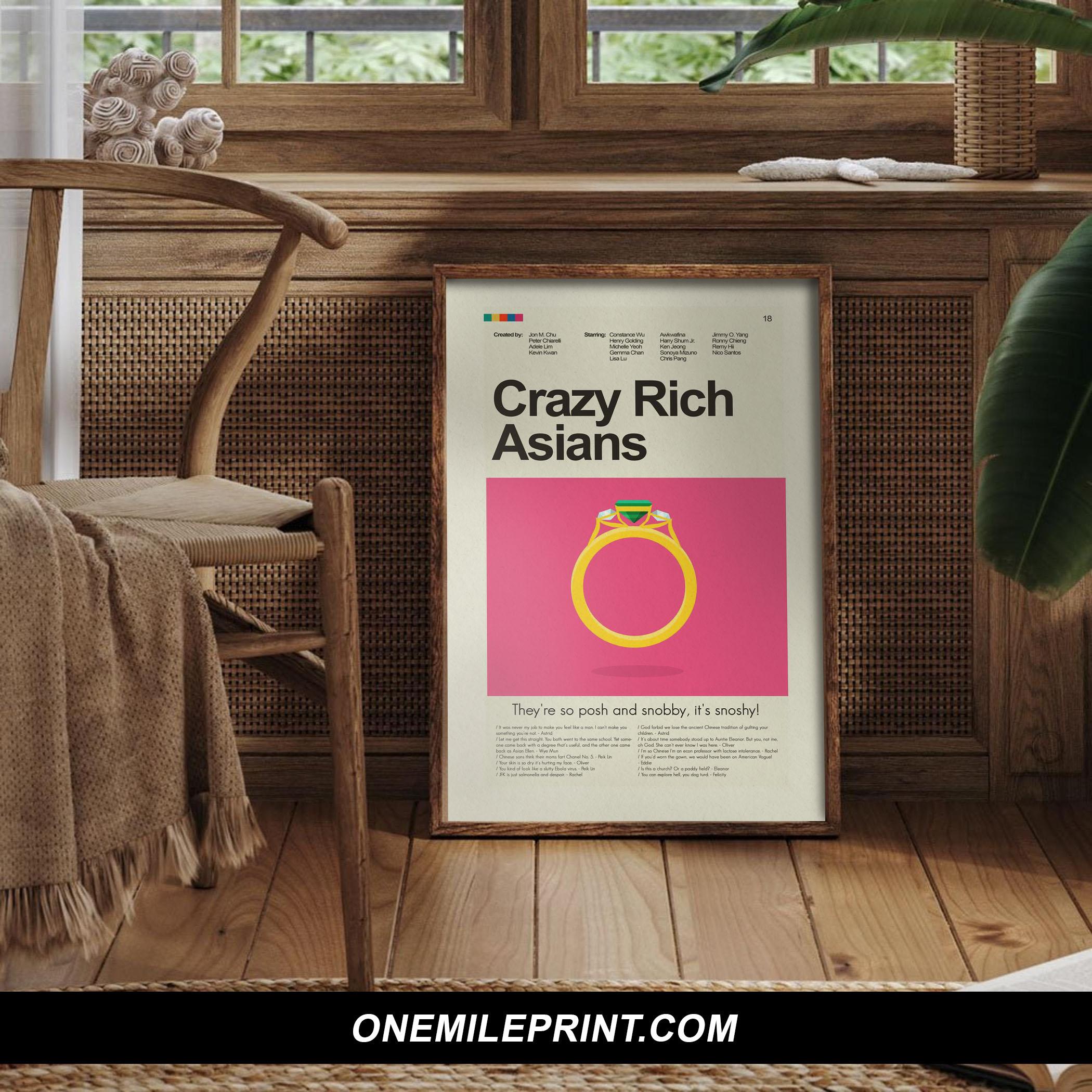 Mid Century Modern Crazy Rich Asians Movie Poster