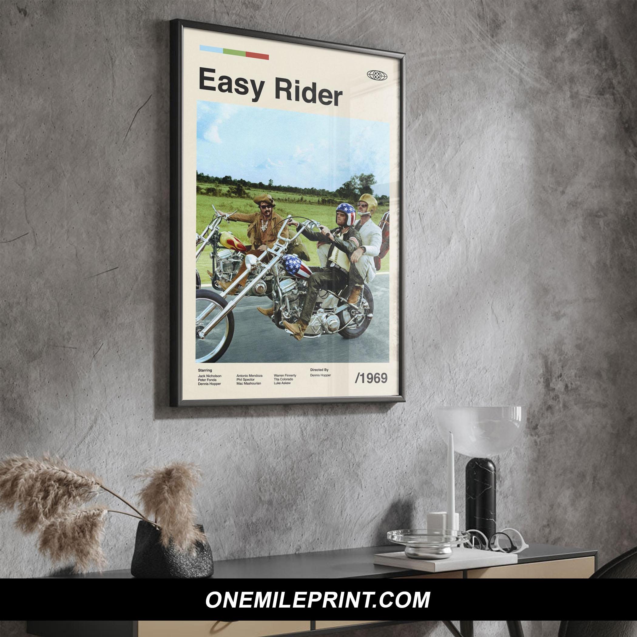 Poster Rider Midcentury Easy Rider Movie Poster