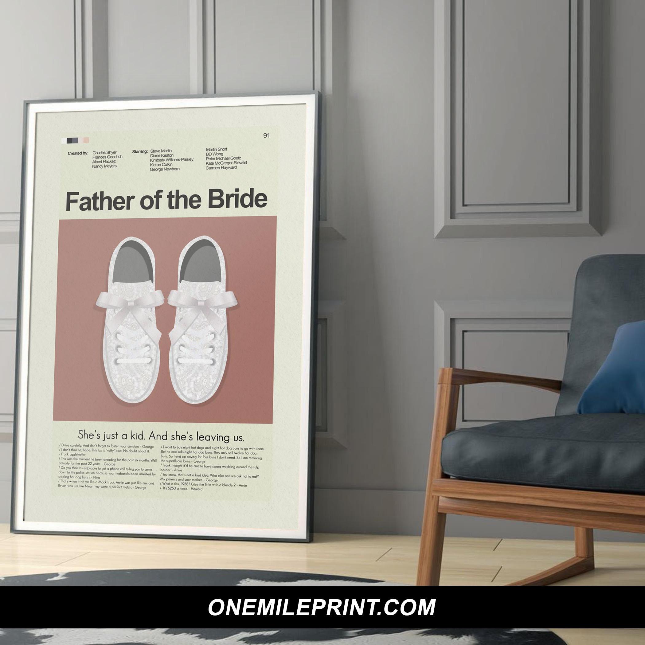 Mid Century Modern Father of the Bride Movie Poster