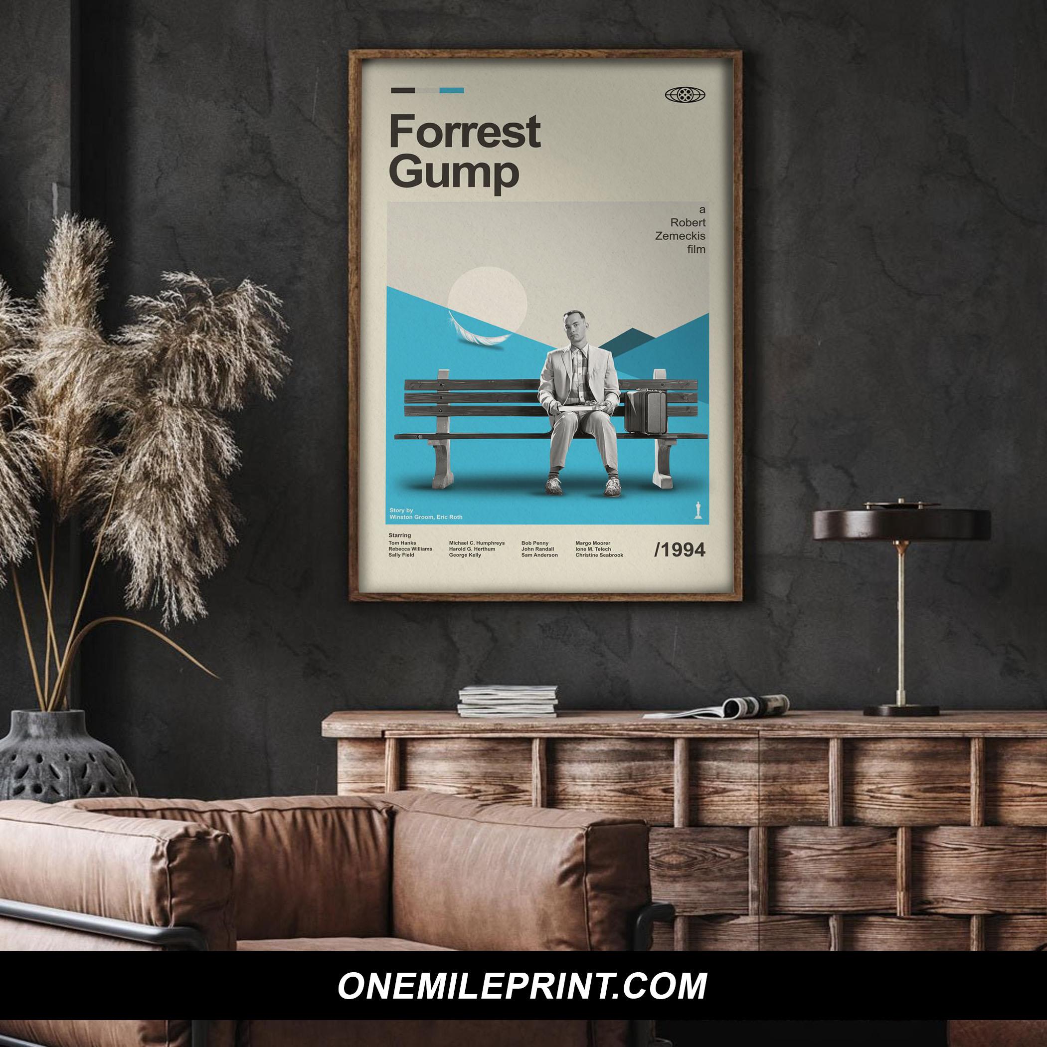 Mid Century Forrest Gump Movie Poster