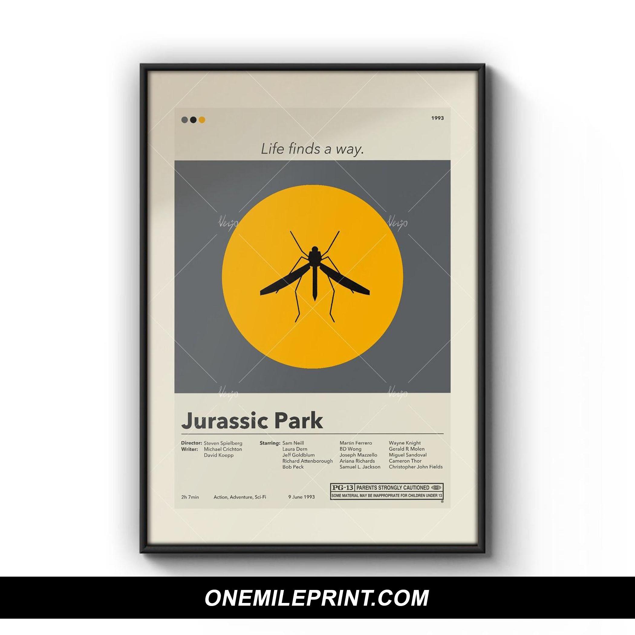 Minimalist Jurassic Park Movie Poster minimalist-jurassic-park-movie-poster