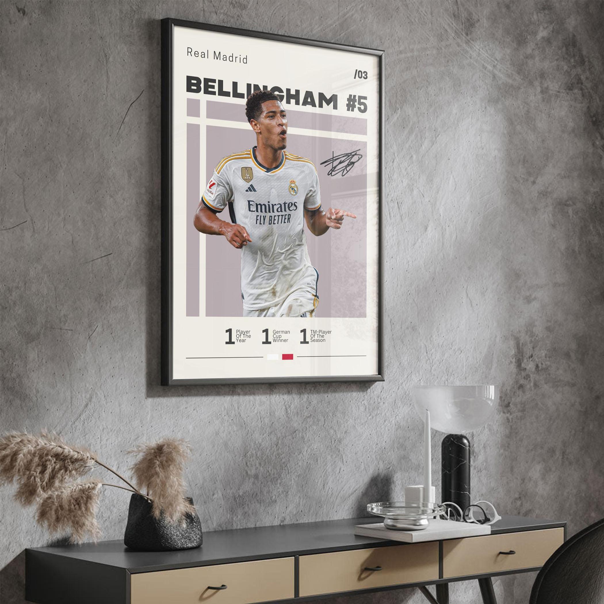 Jude bellingham real madrid la liga football poster design concept Jude bellingham real madrid la liga football poster design concept