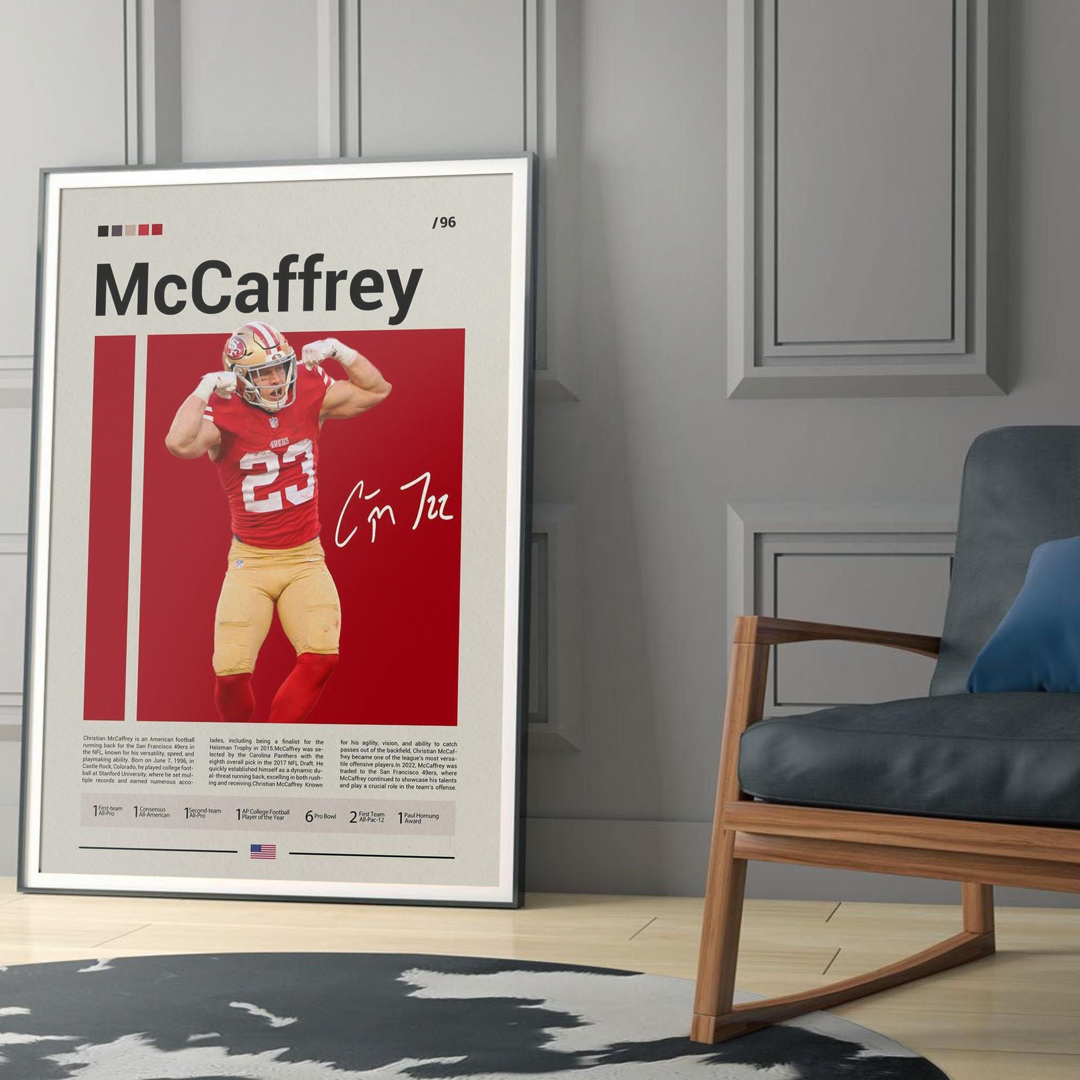 Minimalist Christian McCaffrey San Francisco 49ers Poster