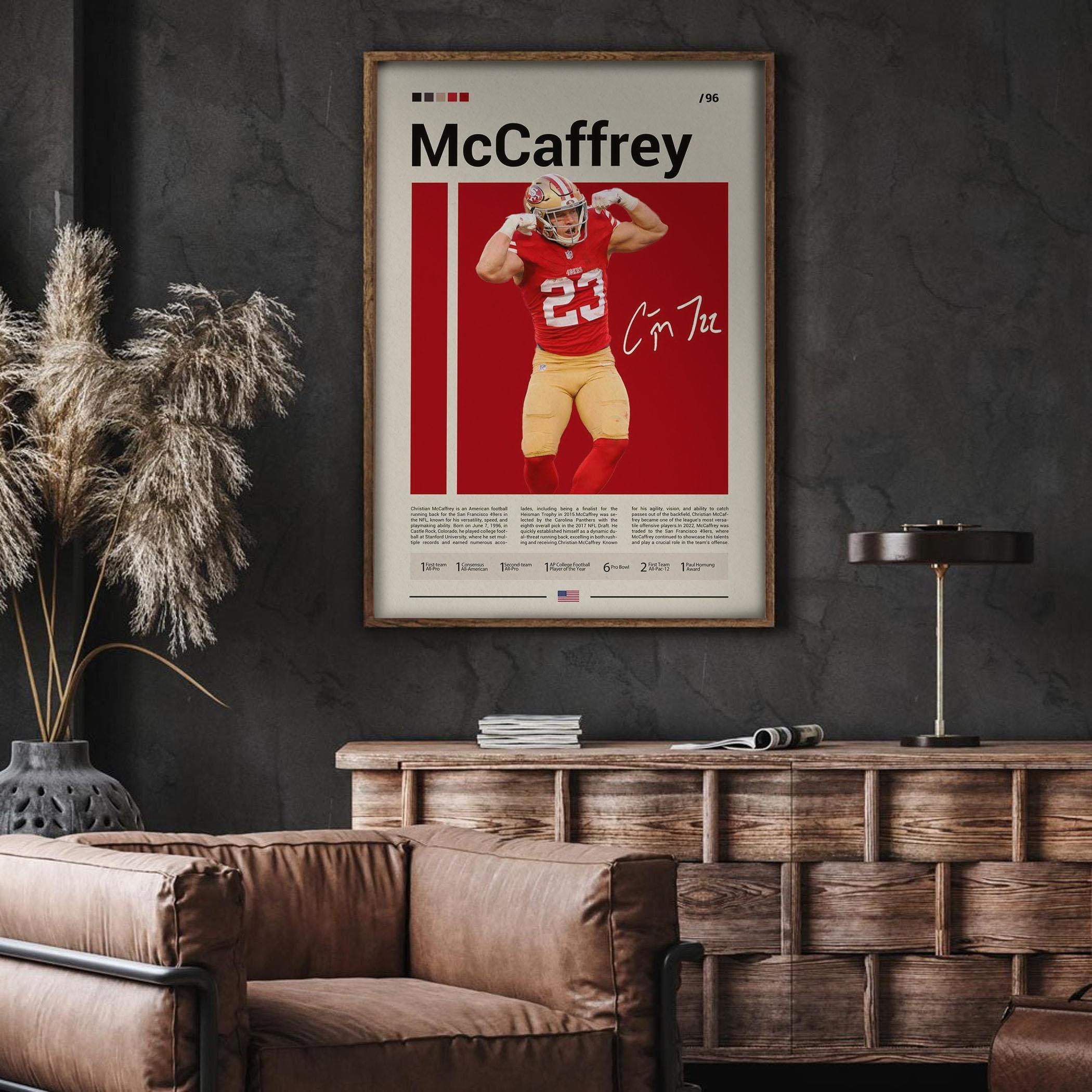 Minimalist Christian McCaffrey San Francisco 49ers Poster