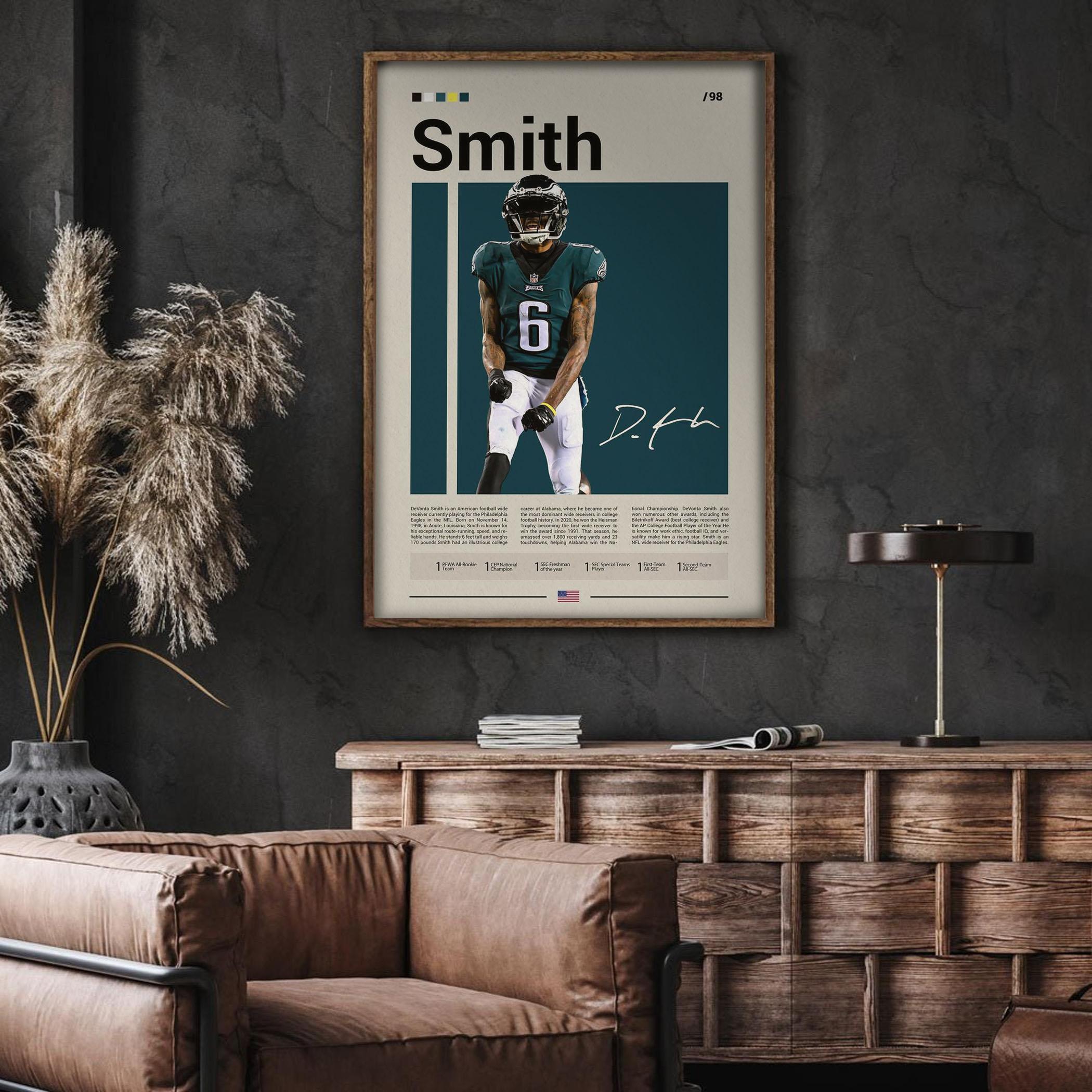 Minimalist DeVonta Smith Philadelphia Eagles Poster