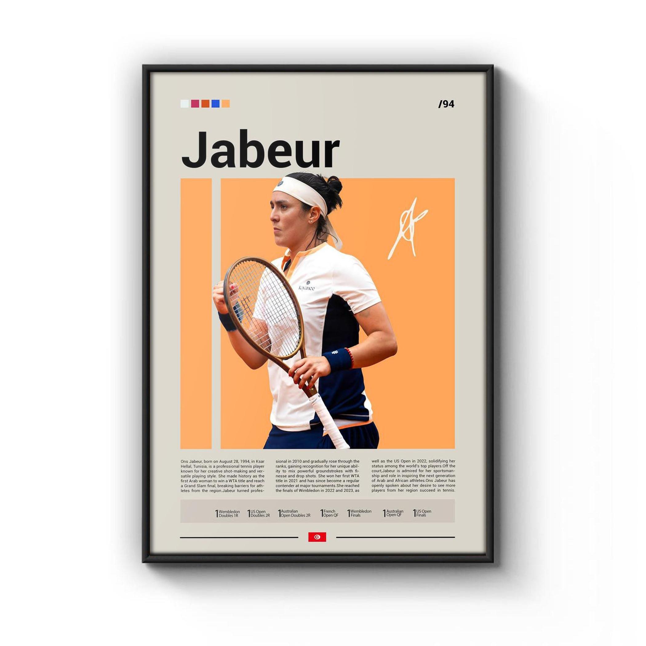 Minimalist Ons Jabeur Poster
