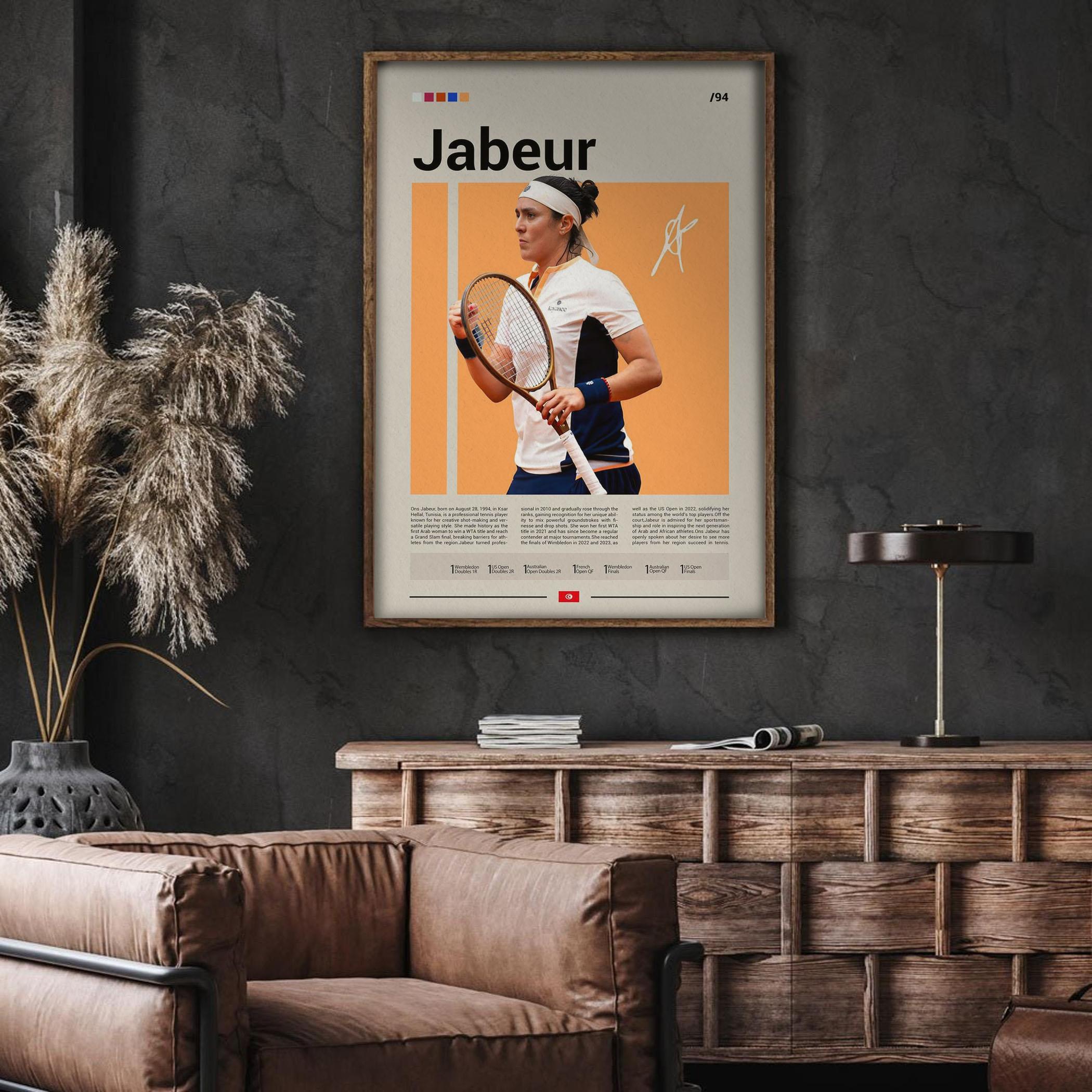 Minimalist Ons Jabeur Poster