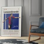 Minimalist Robert Lewandowski Barcelona Poster