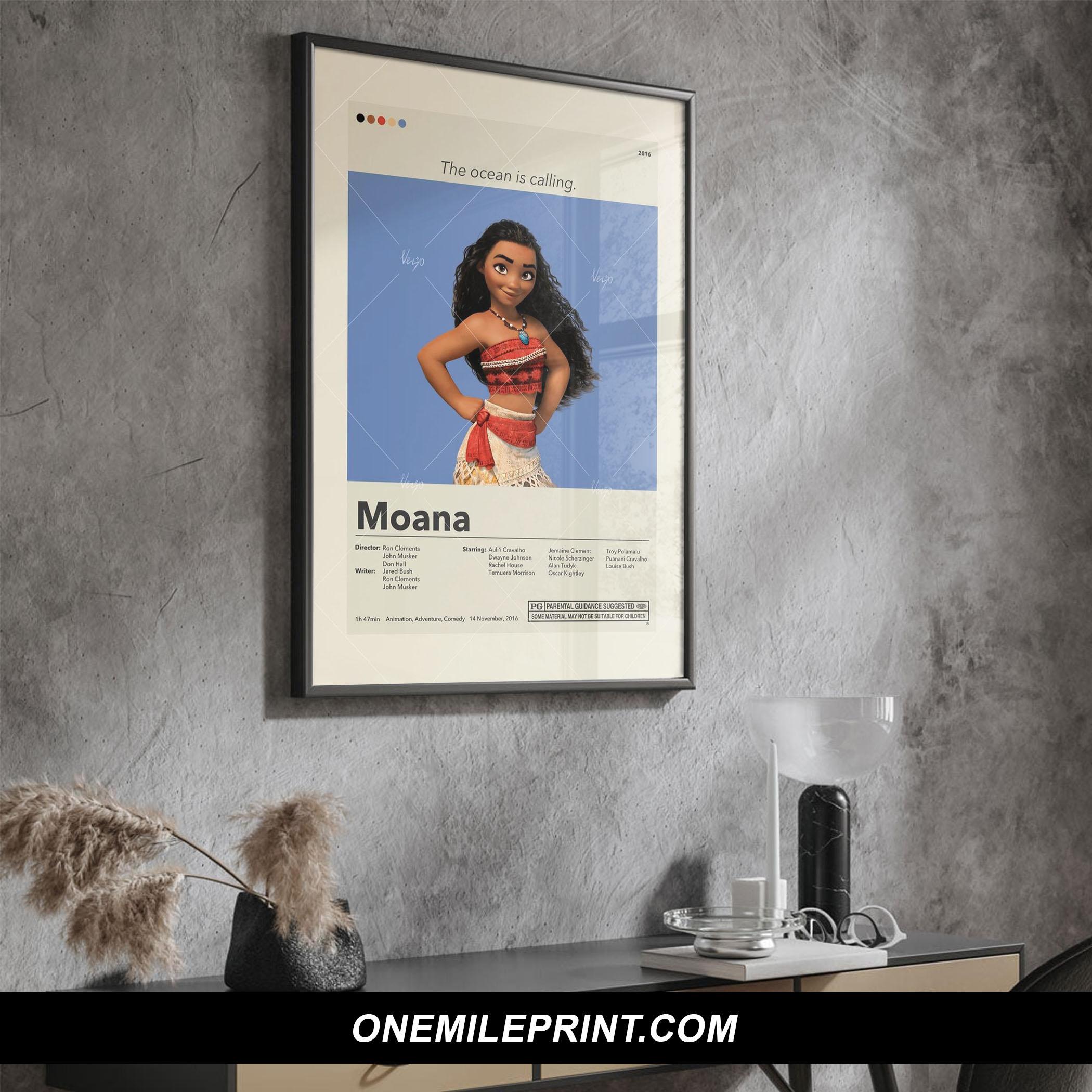 Minimalist Moana Movie Poster 