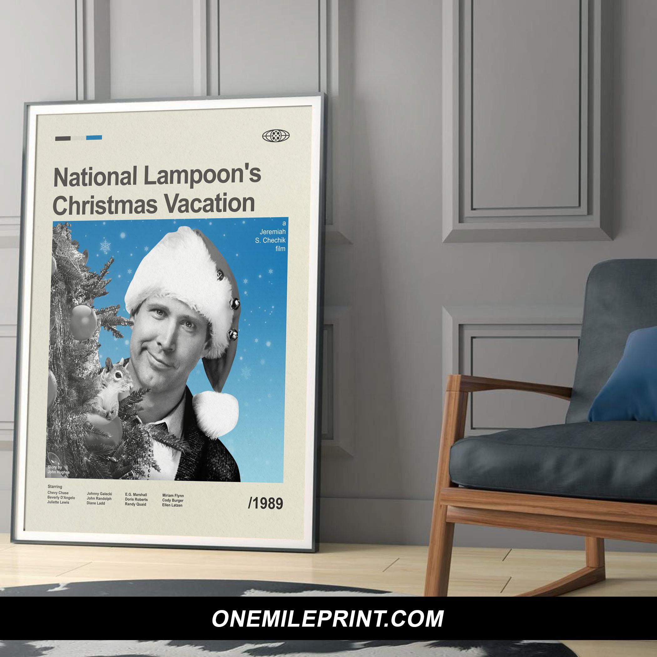 Mid Century National Lampoon's Christmas Vacation Movie Poster