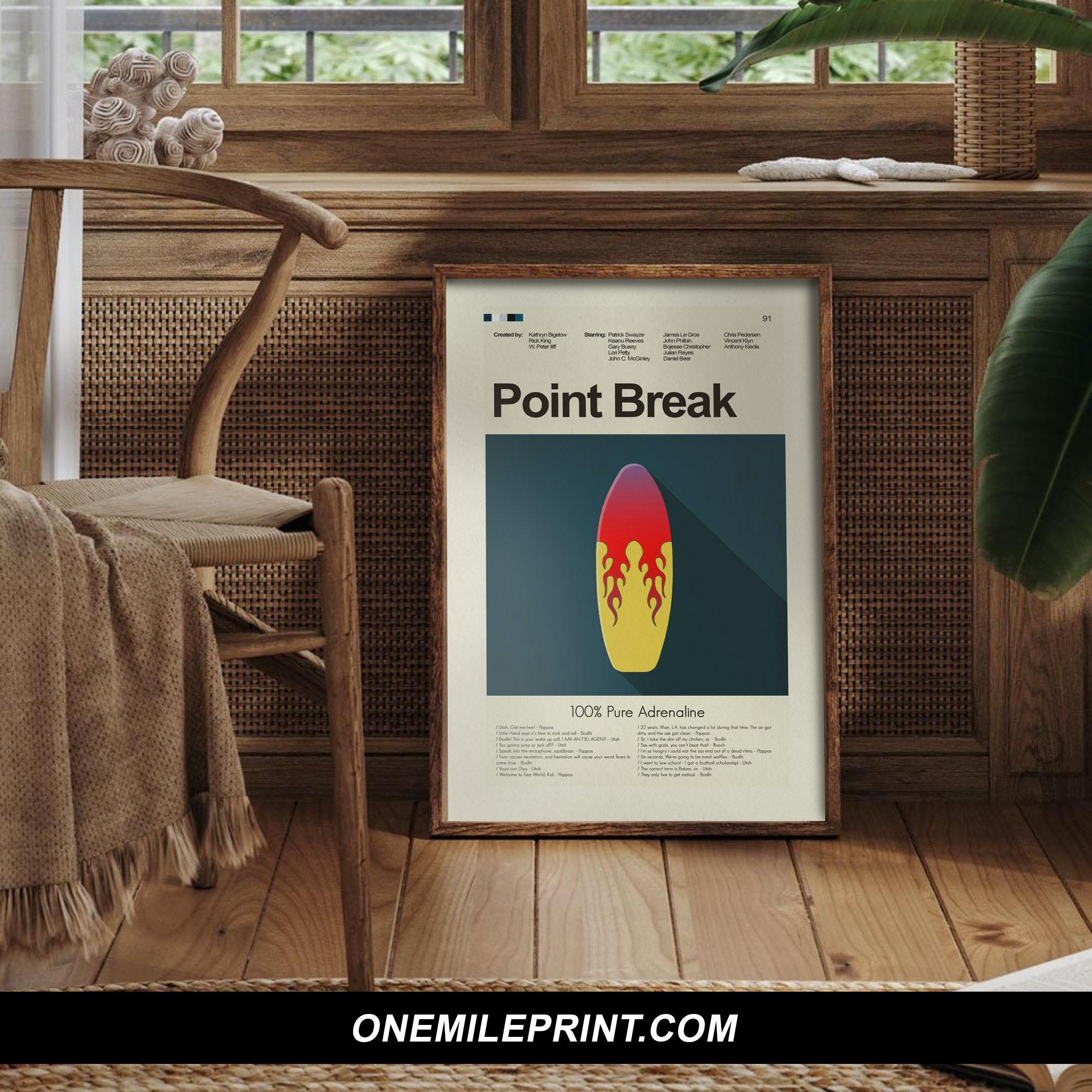 Mid Century Modern Point Break Movie Poster