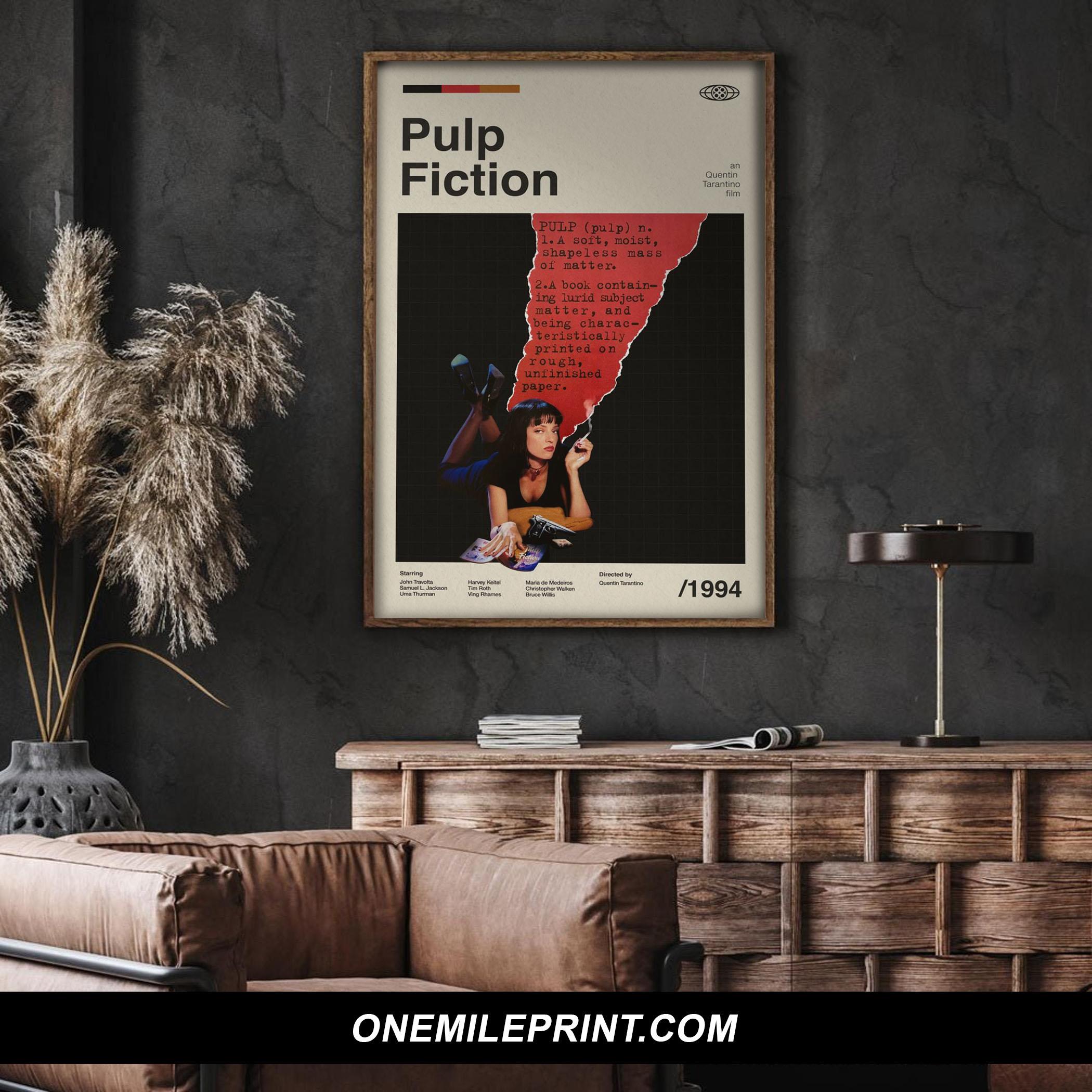 Midcentury Pulp Fiction Movie Poster