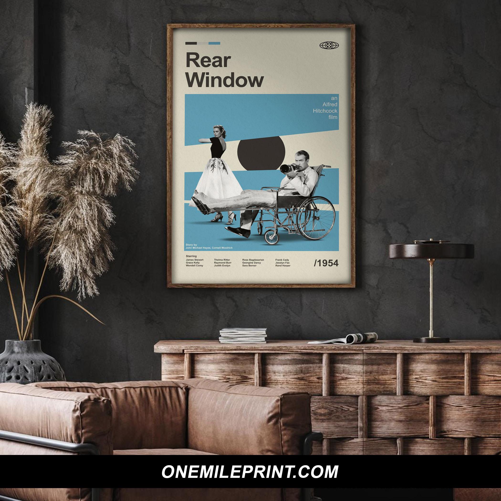 Mid Century Rear Window Movie Poster