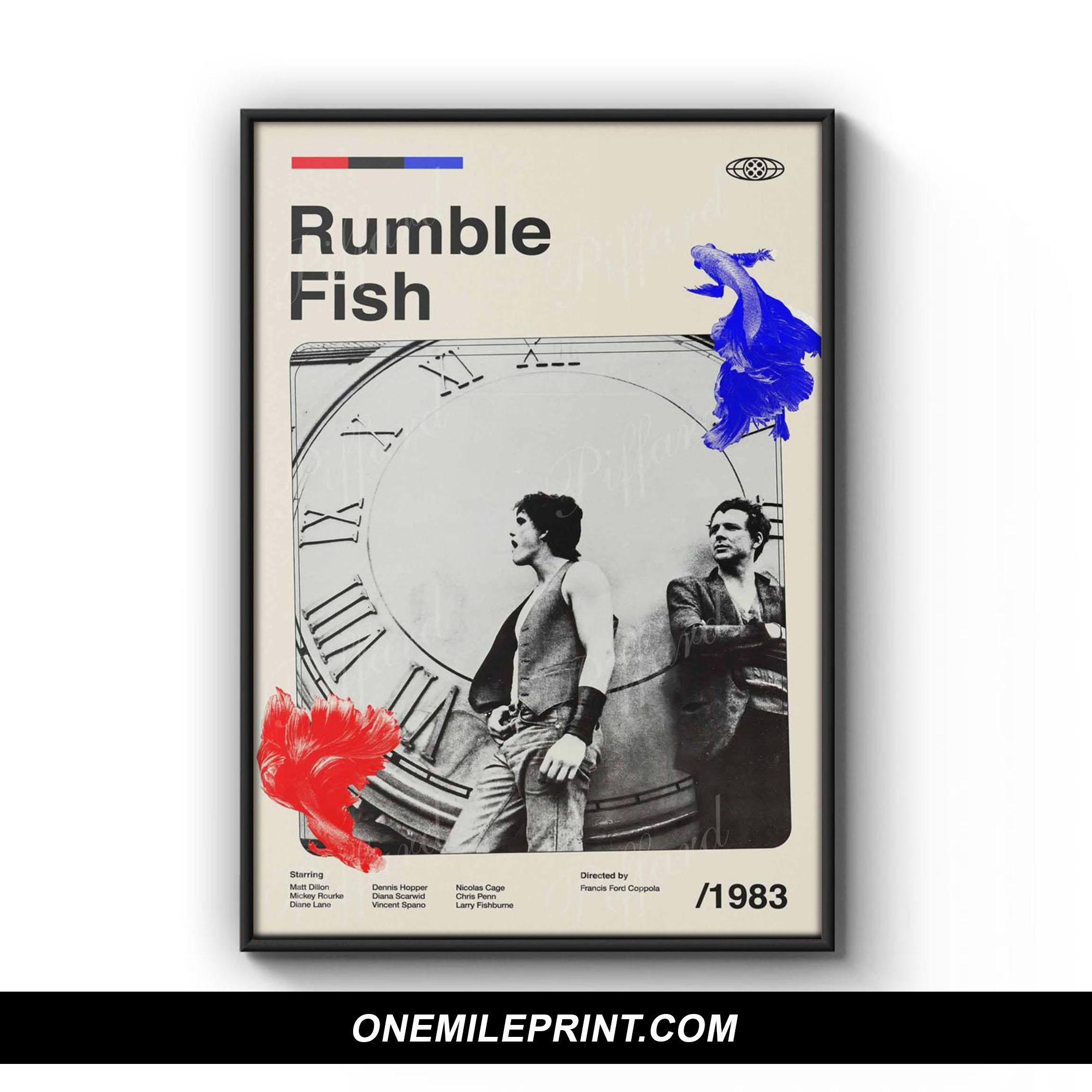 Midcentury Rumble Fish Movie Poster