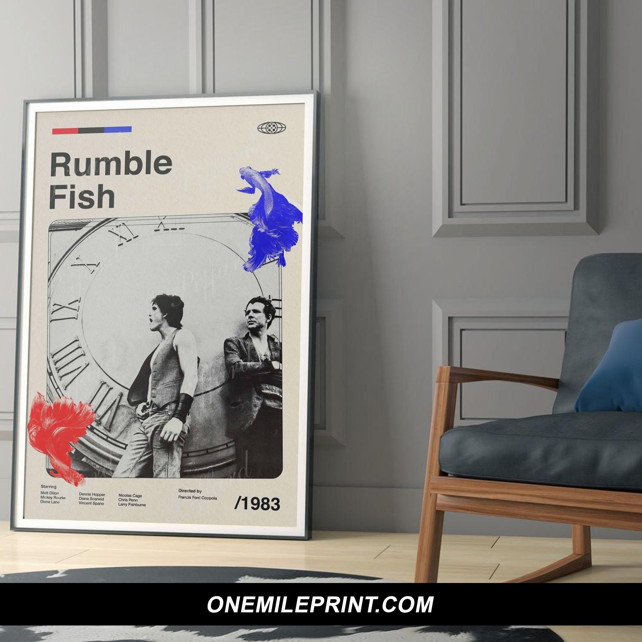 Midcentury Rumble Fish Movie Poster
