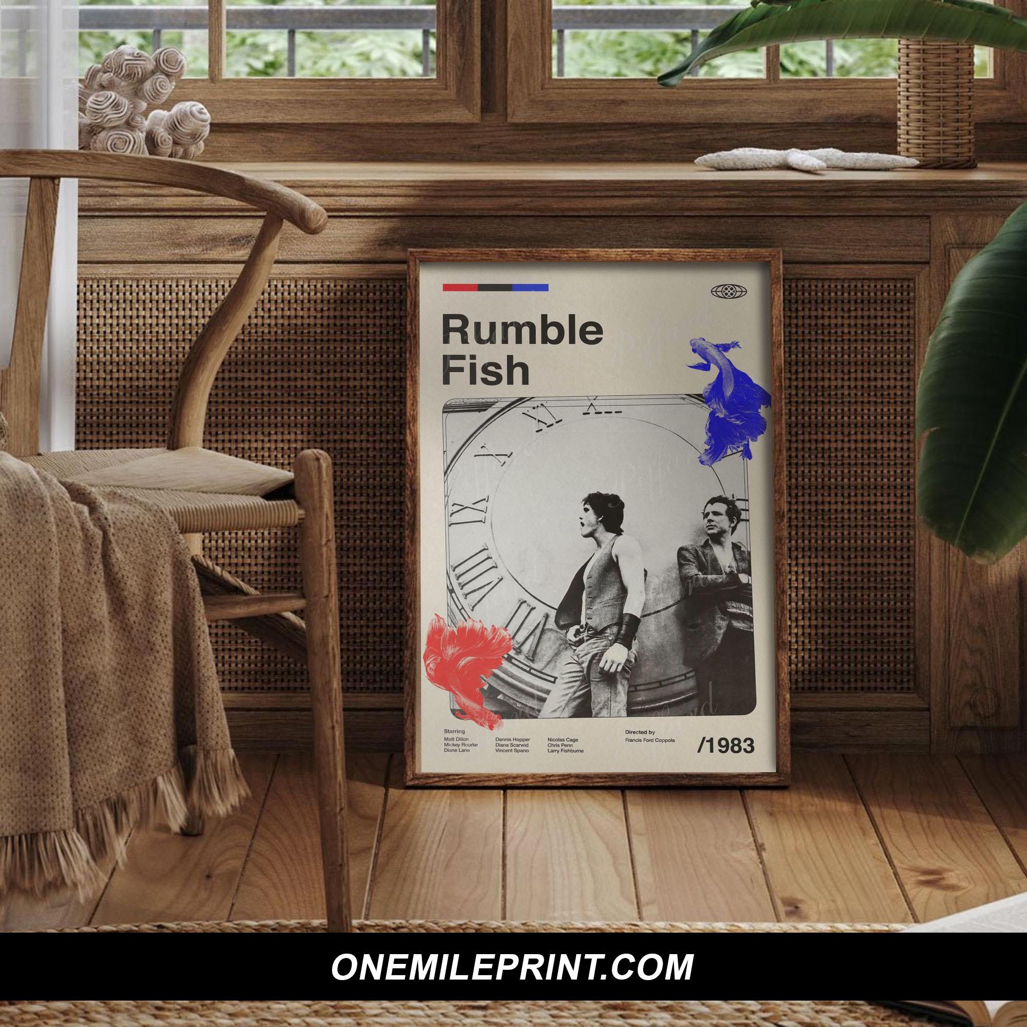 Midcentury Rumble Fish Movie Poster
