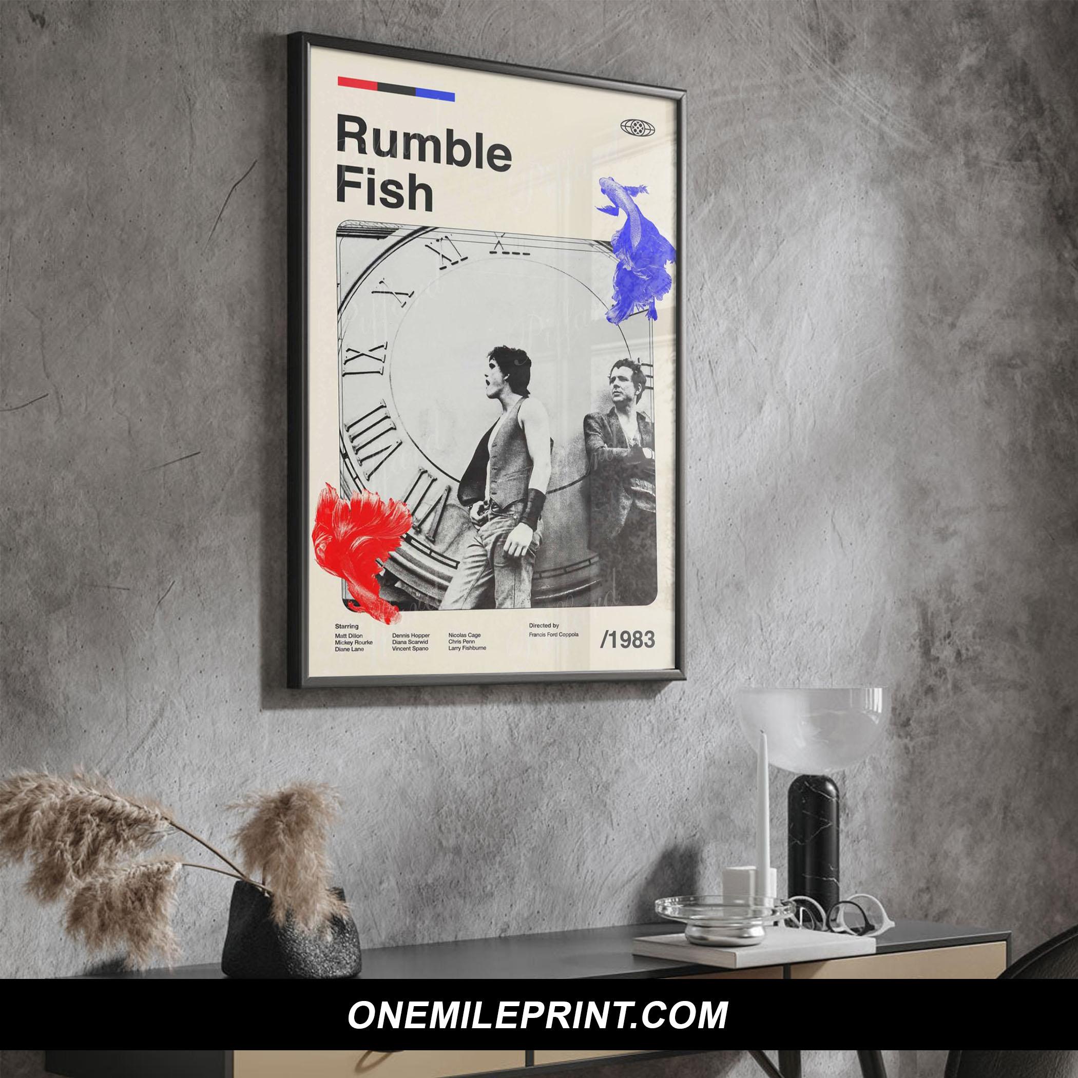 Midcentury Rumble Fish Movie Poster