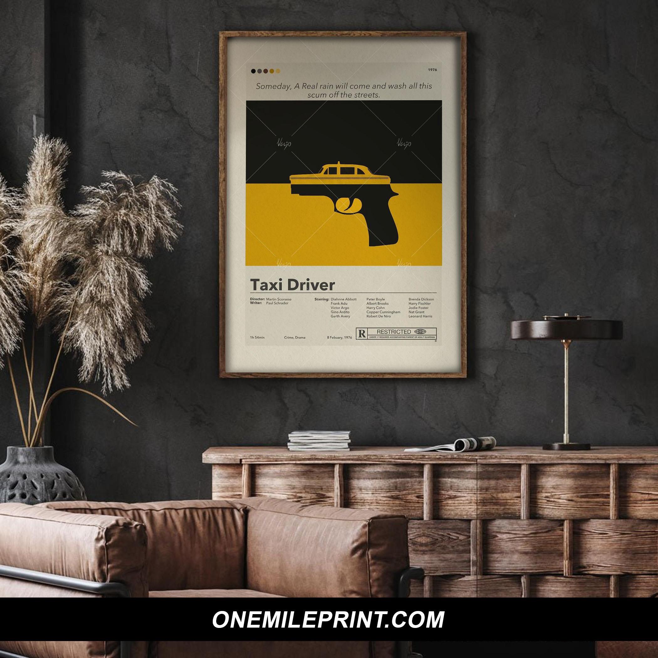 Minimalist Taxi Driver Movie Poster Minimalist Taxi Driver Movie Poster
