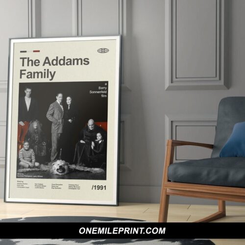 Mid Century The Addams Family Movie Poster