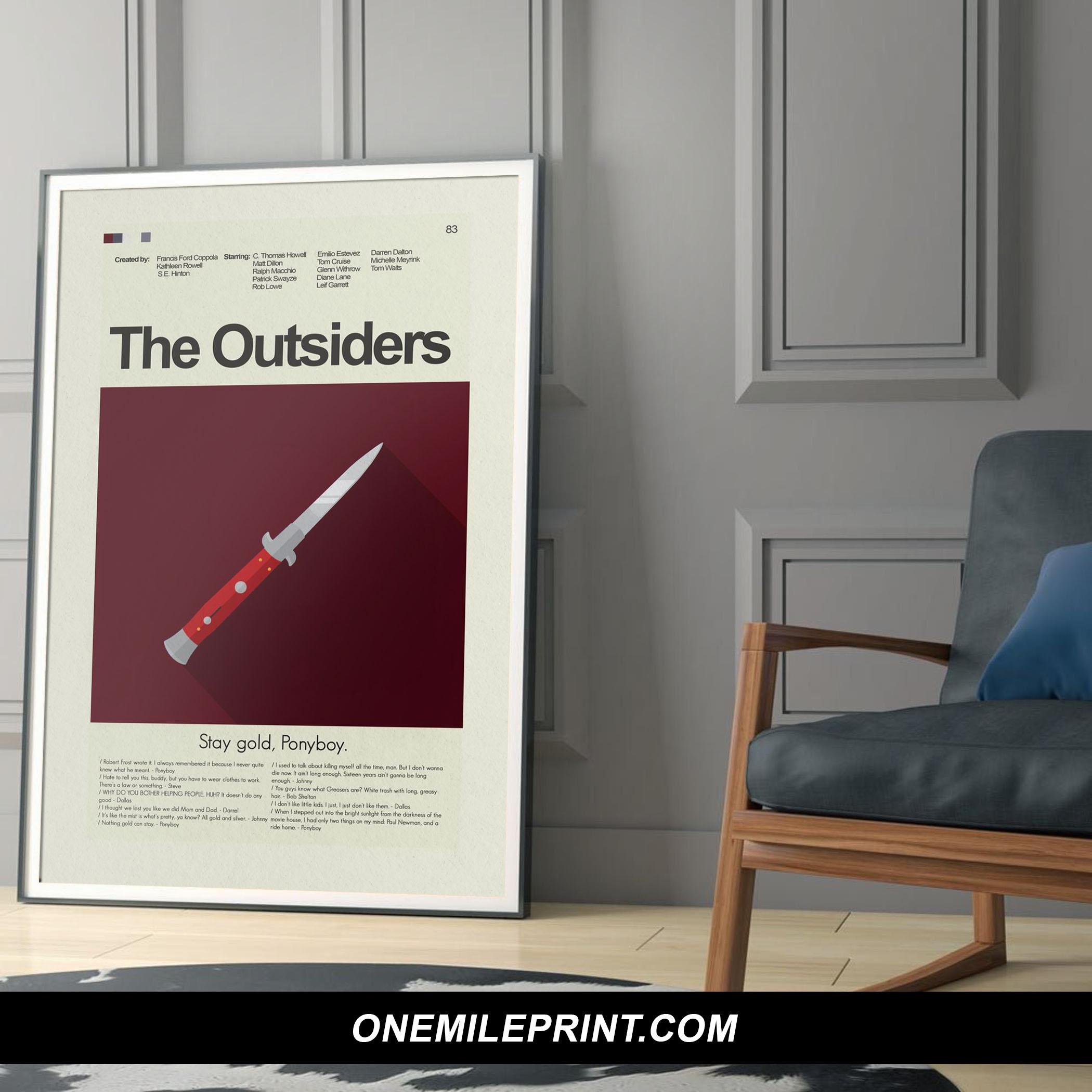 Mid Century Modern The Outsiders Movie Poster