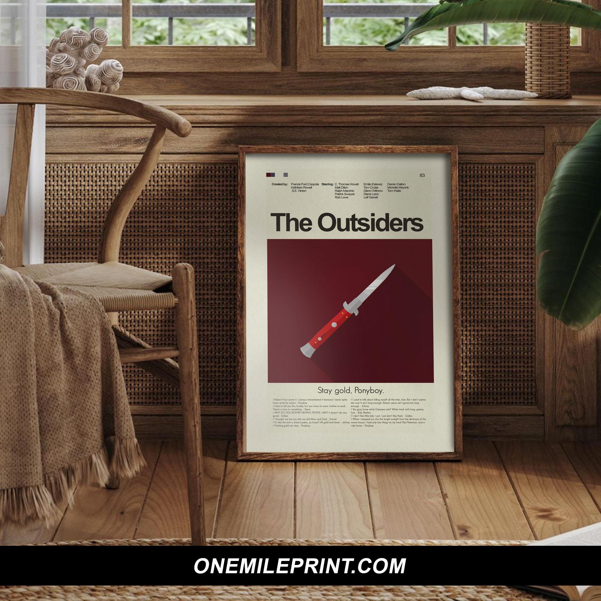 Mid Century Modern The Outsiders Movie Poster