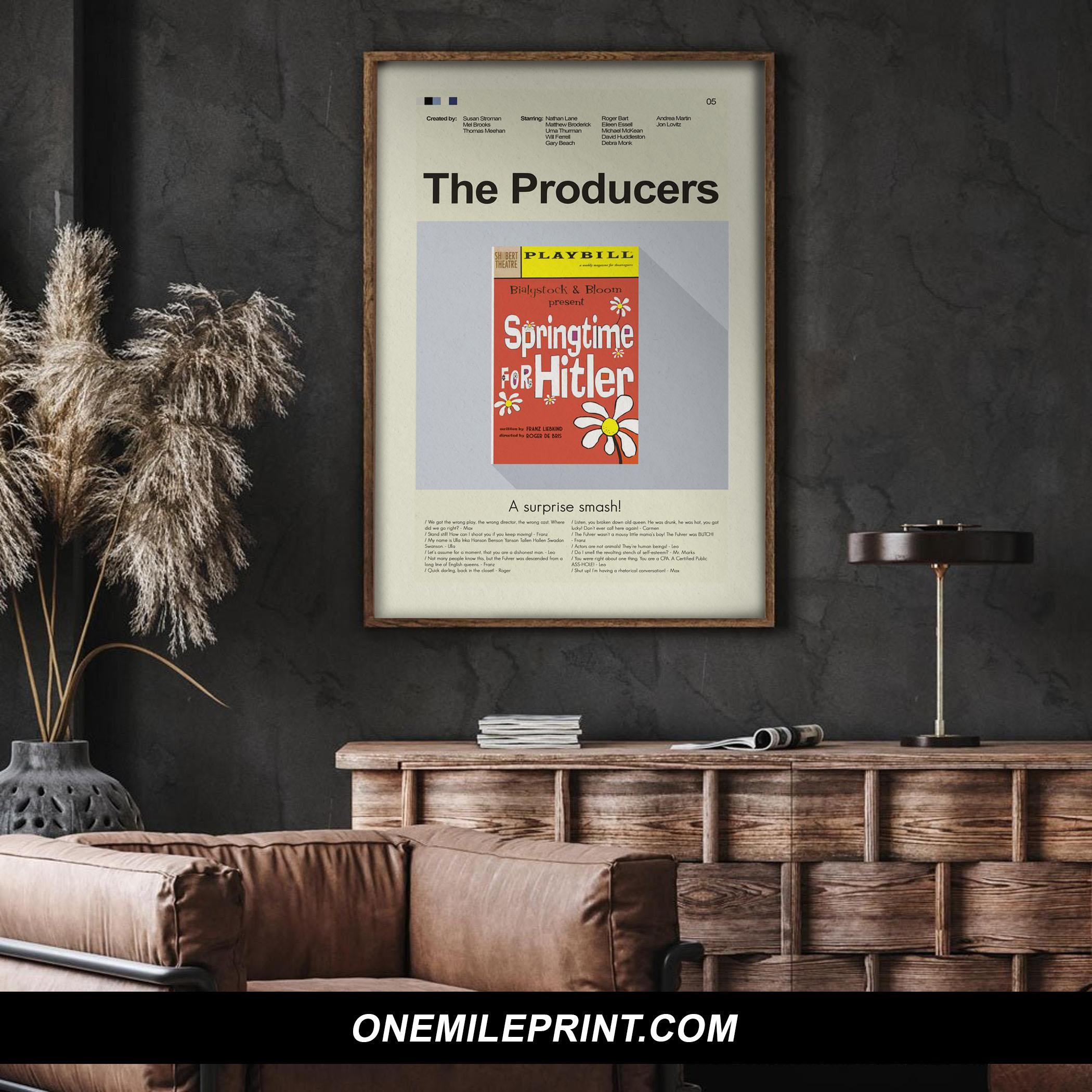 Producers Poster Mid Century Modern The Producers Movie Poster