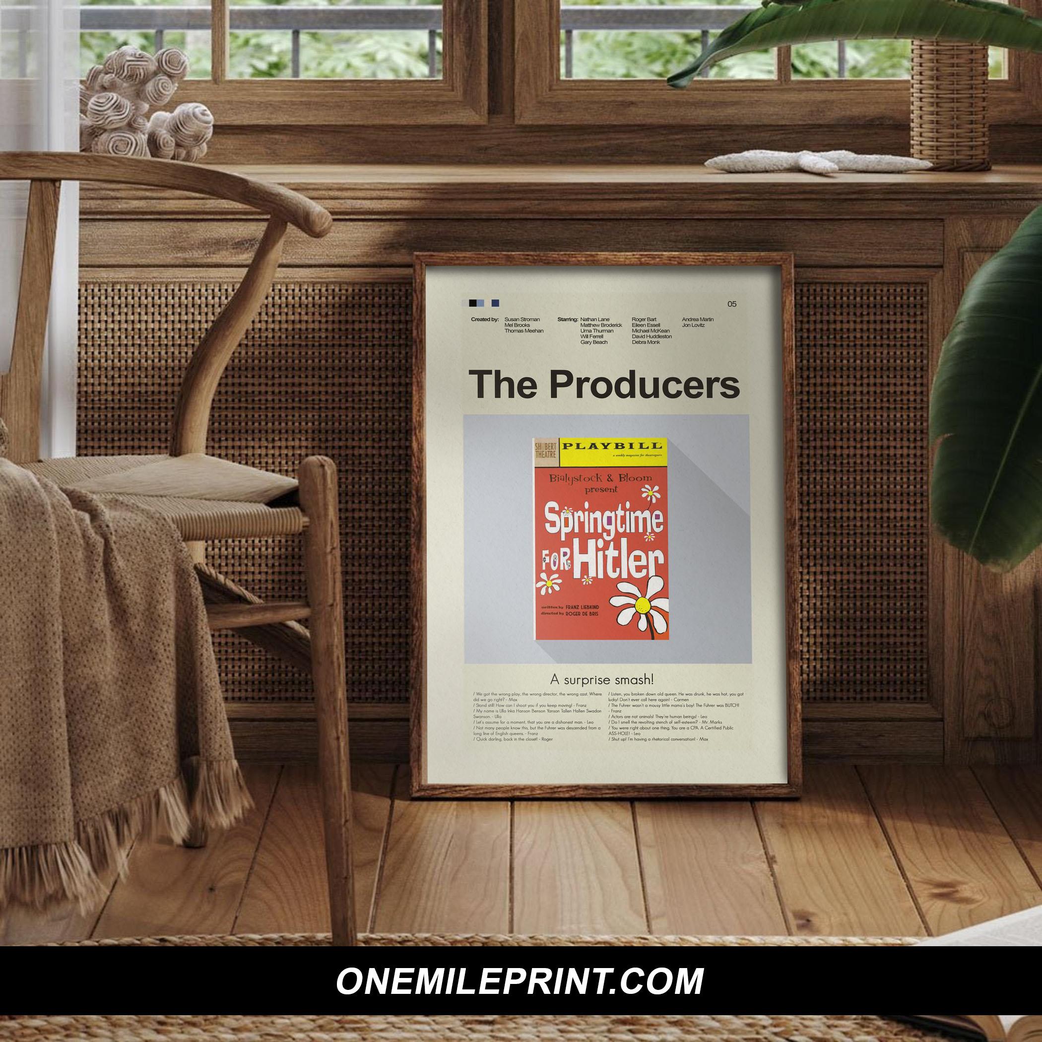 Producers Poster Mid Century Modern The Producers Movie Poster