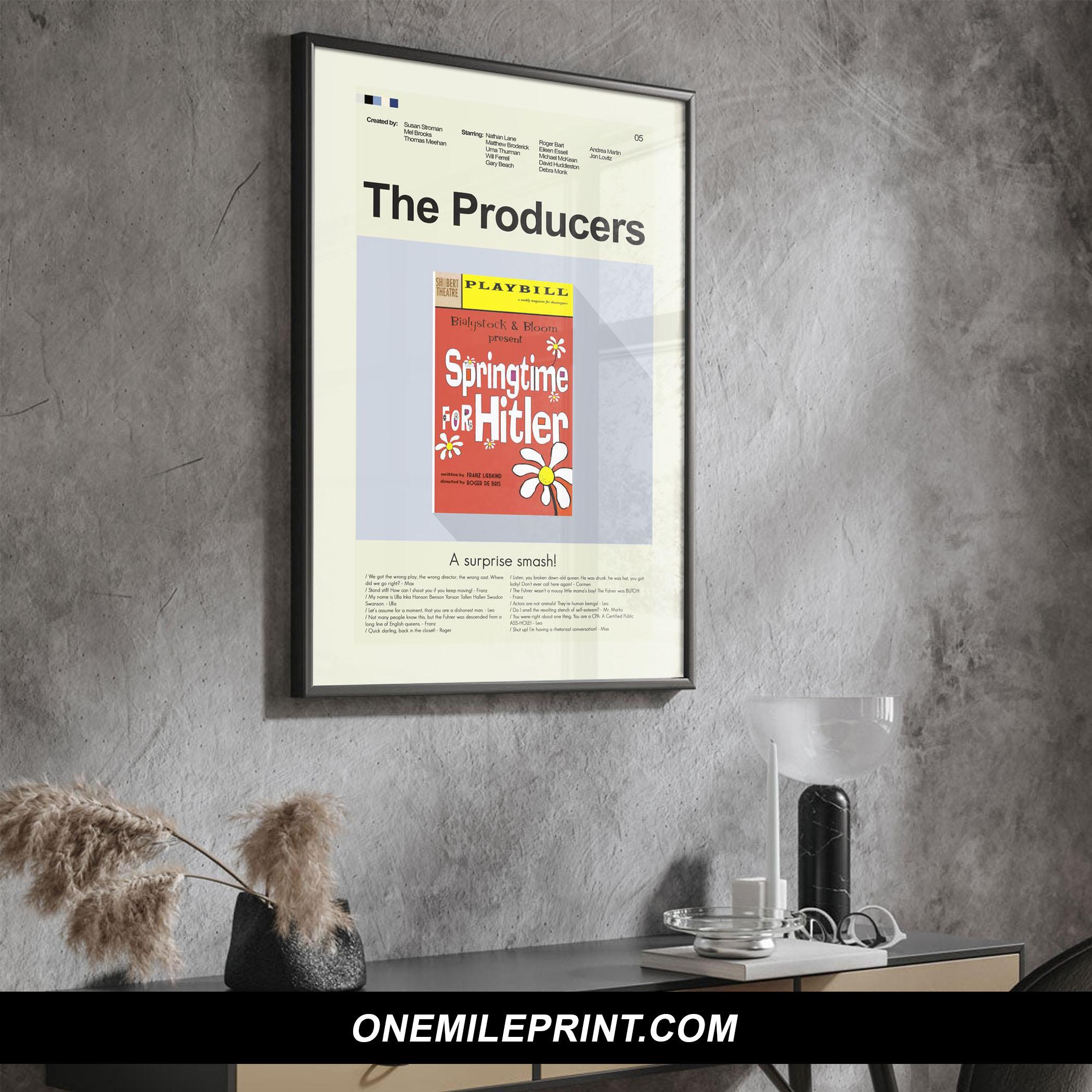 Producers Poster Mid Century Modern The Producers Movie Poster