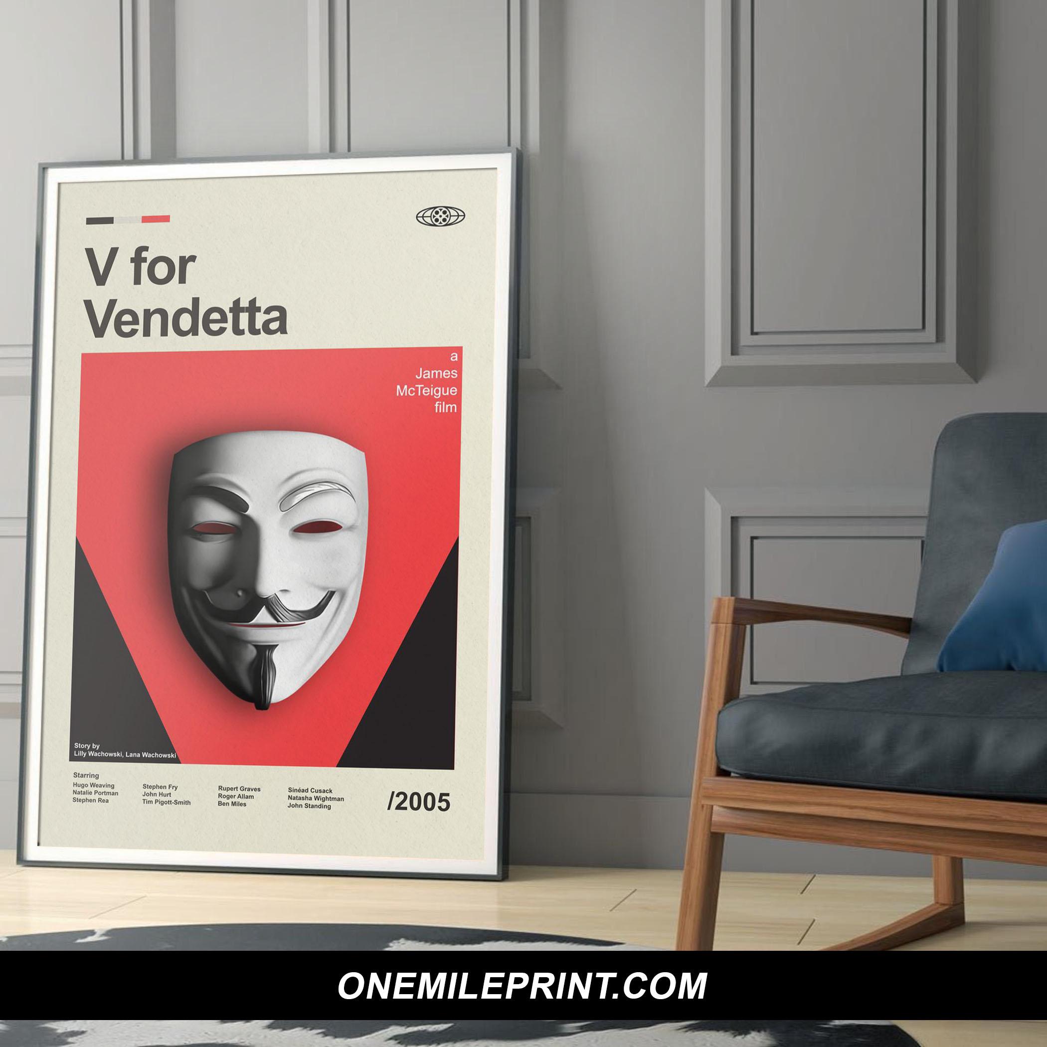 Mid Century V for Vendetta Movie Poster