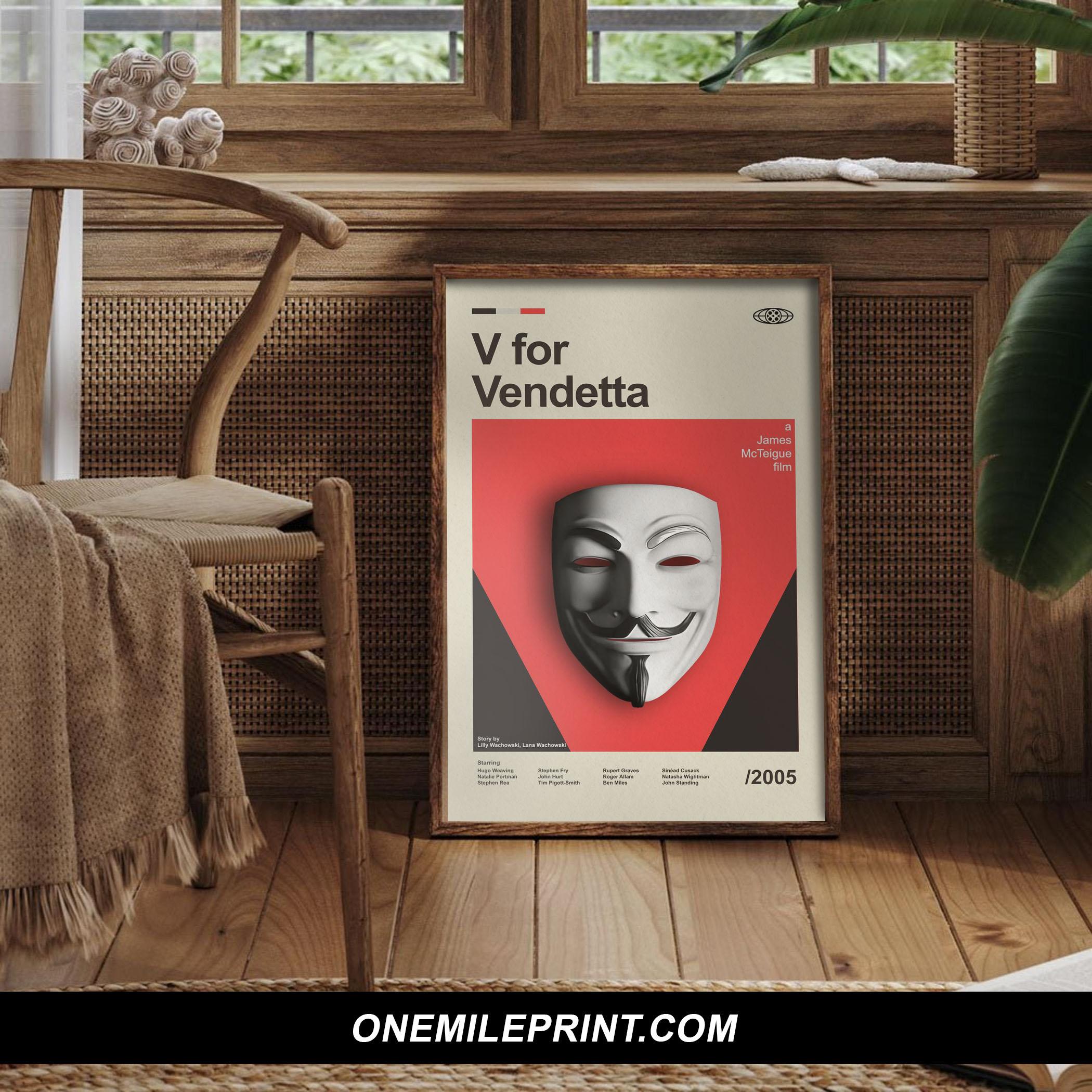 Mid Century V for Vendetta Movie Poster
