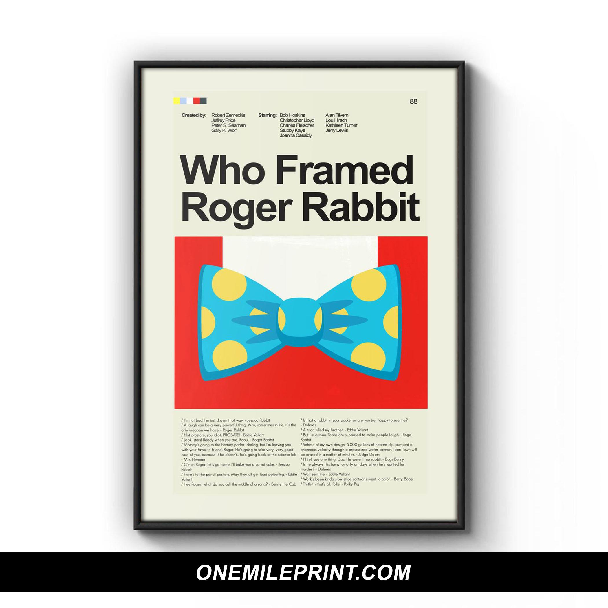 Mid Century Modern Who Framed Roger Rabbit Movie Poster