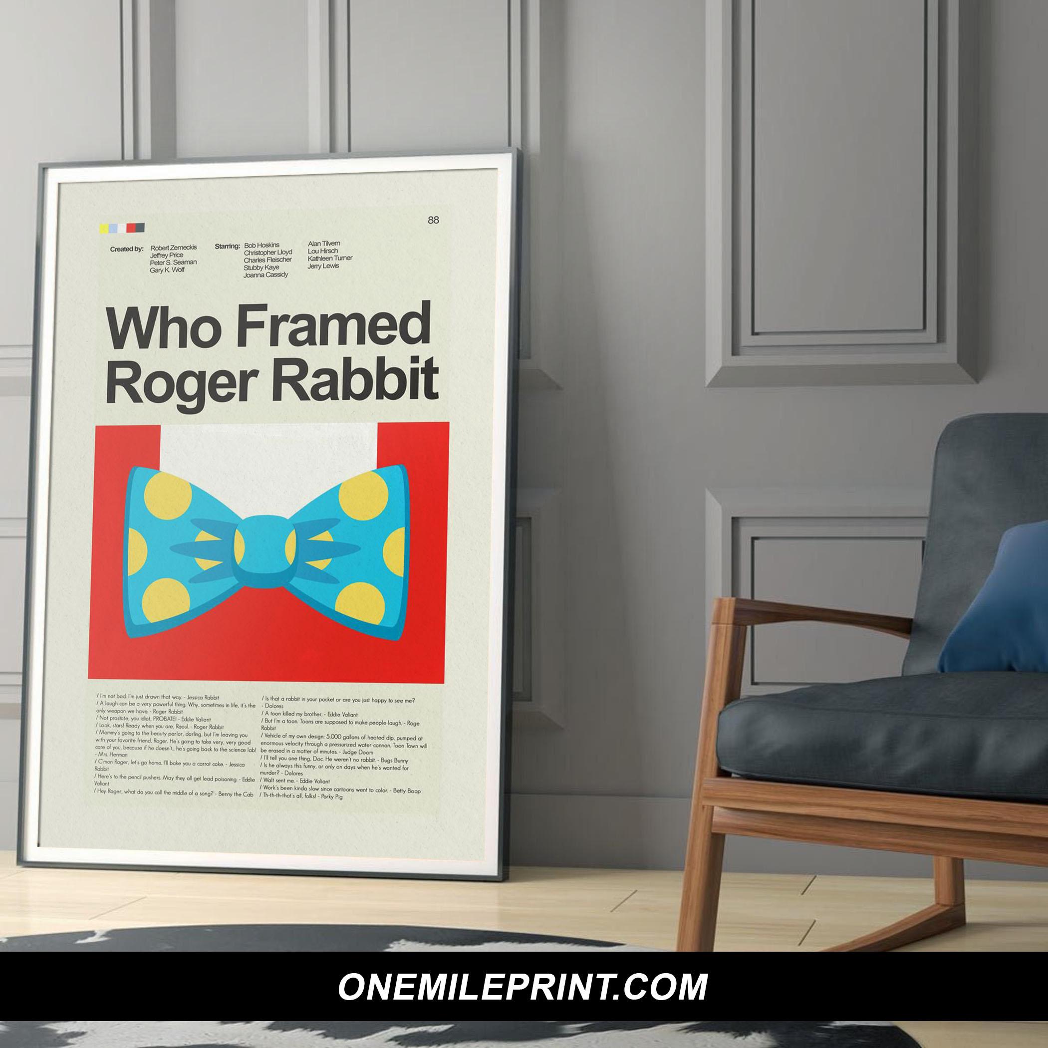 Mid Century Modern Who Framed Roger Rabbit Movie Poster